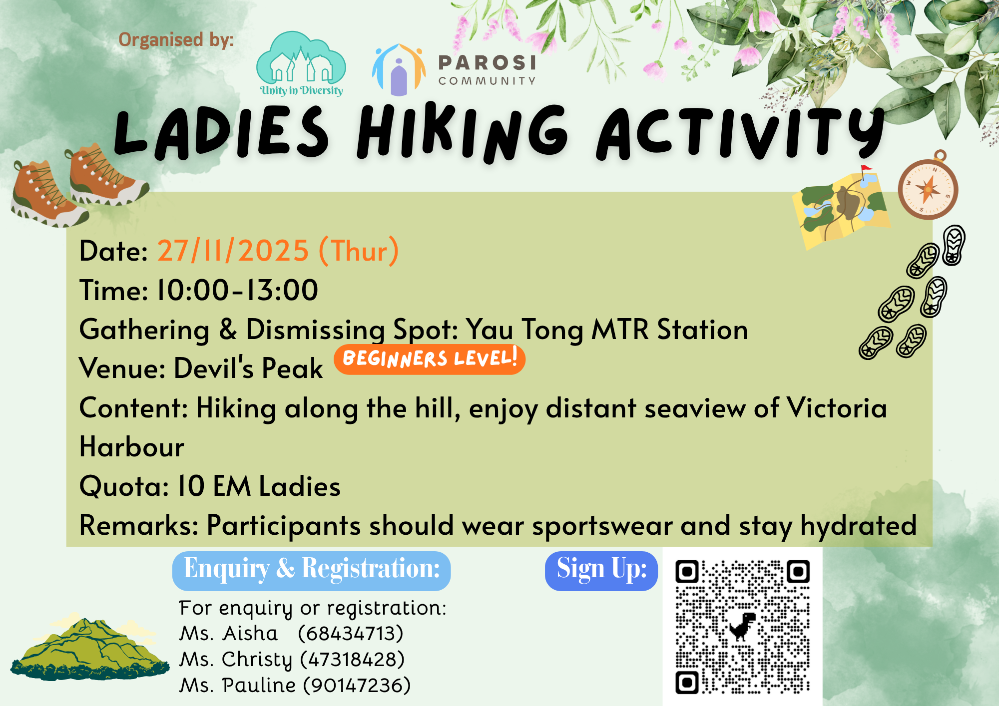 Ladies Hiking Activity (Beginners Level)🥾🗺️